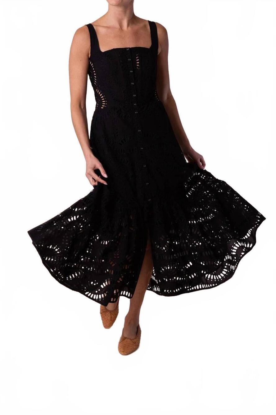 NEW CHARO RUIZ nissy long dress in black